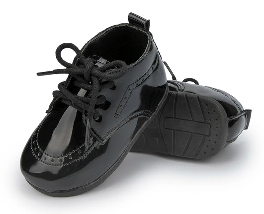 Baby Boy Dress Shoes - Soft Sole Formal First Walker Shoes (0-24M)