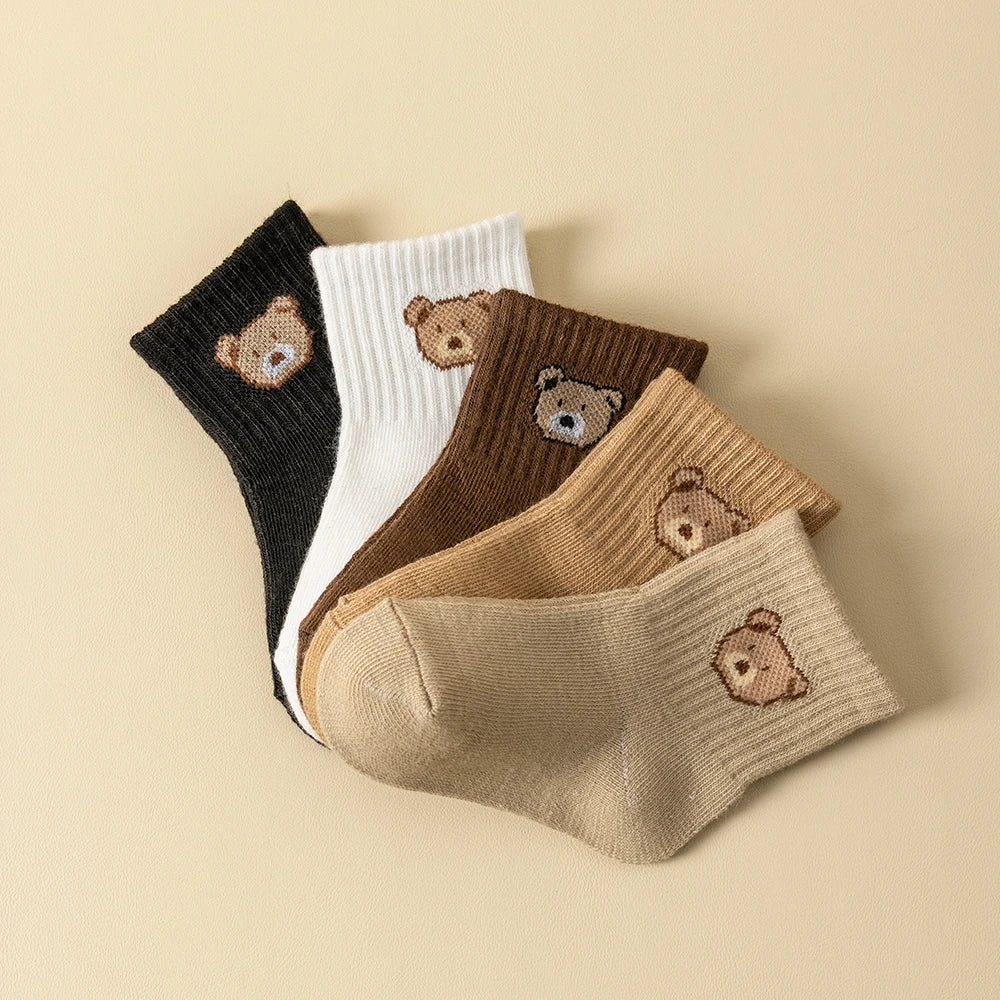 Baby Bear Socks – Soft Warm Cotton Socks 5 Pack (0–5Y)