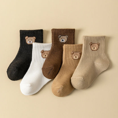 Baby Bear Socks – Soft Warm Cotton Socks 5 Pack (0–5Y)