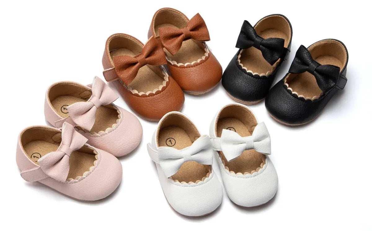 PrincessBow Newborn Baby Shoes – Non-Slip, Comfy & Elegant (0–24M)