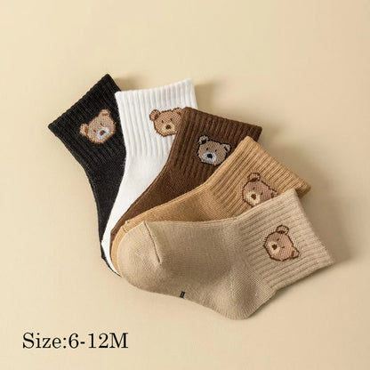 Baby Bear Socks – Soft Warm Cotton Socks 5 Pack (0–5Y)