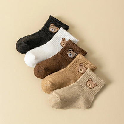 Baby Bear Socks – Soft Warm Cotton Socks 5 Pack (0–5Y)